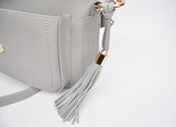 Dove Grey leather Messenger Bag
