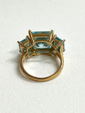 Ave Aqua Blue Topaz Ring In Gold