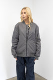 Ana Quilted Silver Bomber