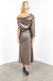 Toni Rose Gold Lamé Dress (3/4)