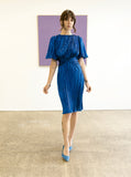 Galaxy Dress Metallic Blue (knee length)