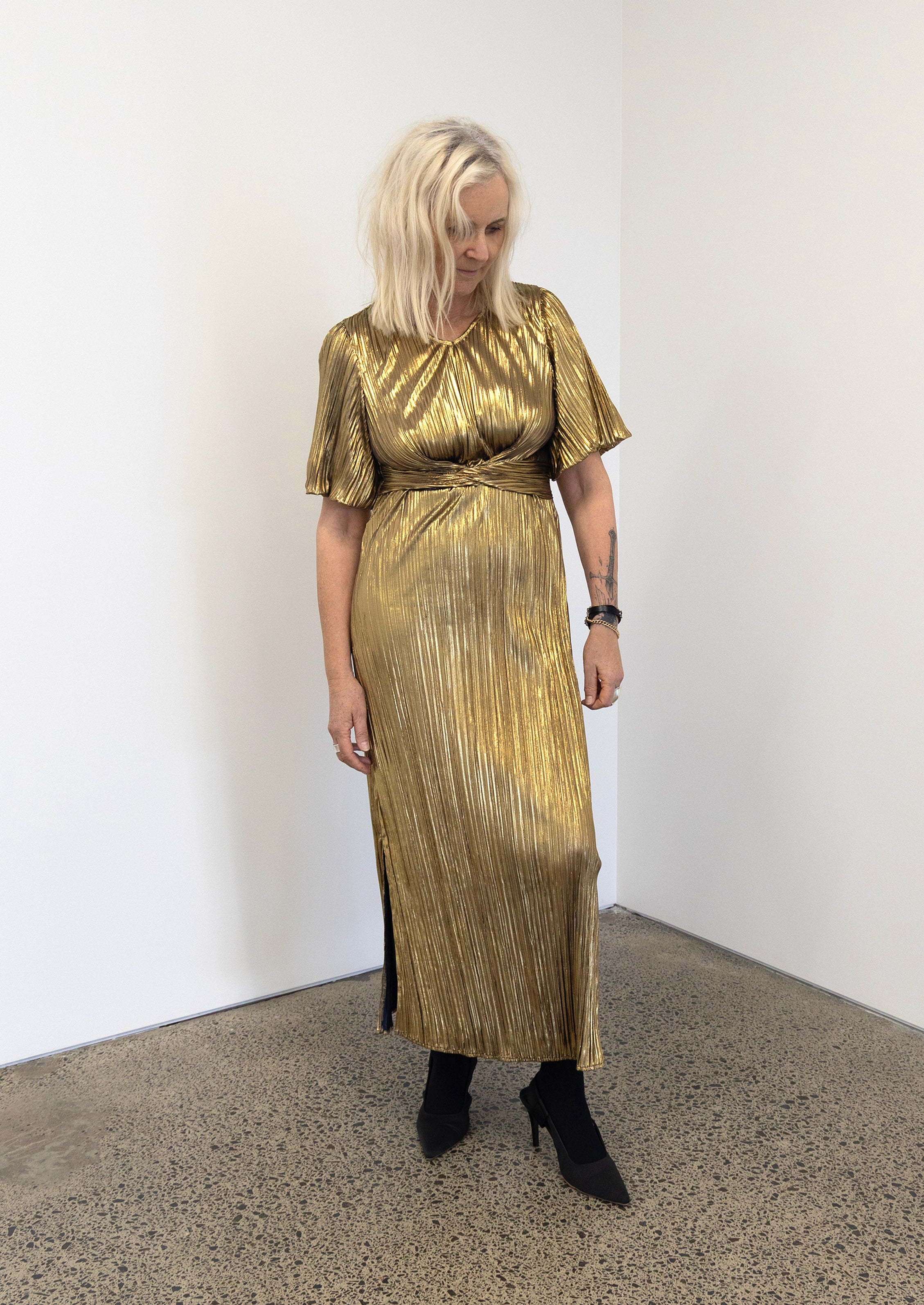 Hailwood | NZ Fashion Designer | Galaxy Dress, Metallic Gold Hailwood | NZ Fashion Designer | Galaxy Dress, Metallic Gold