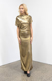 Eva Gold Lamé Dress