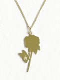 Rose & Monarch Pendant Gold (limited edition)