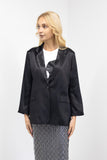 Cilla Satin Black Blazer