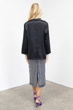 Cilla Satin Black Blazer