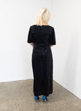Galaxy Dress (Black velvet sequin V neck)