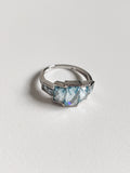 Bugatti Deco Aquamarine Silver Ring