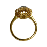 Chrysanthemum Gold Ring - Amethyst