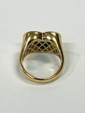 Valencia Heart Ring In Gold Lapis Lazuli