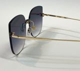 Hailwood Delphine Sun-glass In Black/smoke & Gold