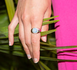 Zora Opal Silver Ring