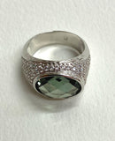 Pharaoh Silver Ring With Green Tourmaline