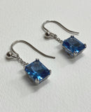 Sky-Fall Blue Topaz Drops In Silver